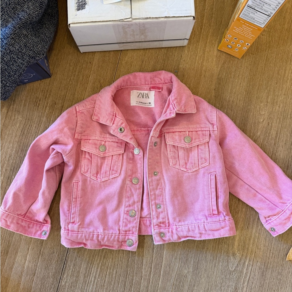 Zara Kids Pink Jean Jacket